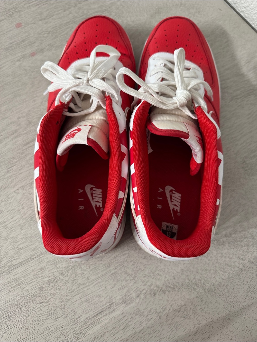 Red Nike AF1 MENS - Picture 6 of 6